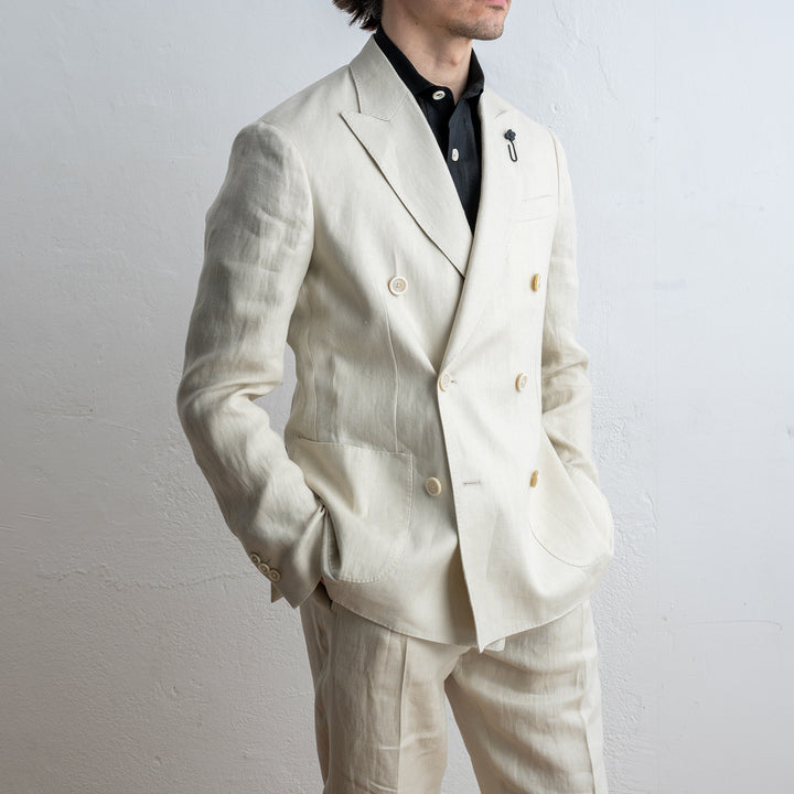 Roma Db Linen Blazer SAND