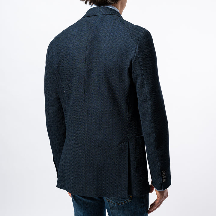 Single Breasted Likknit blazer NAVY