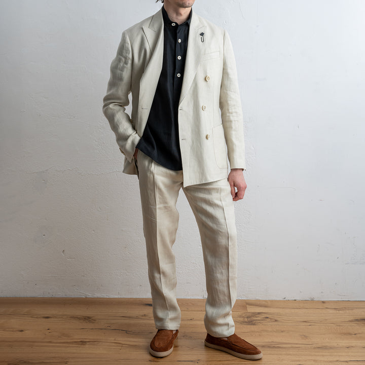 Roma Db Linen Blazer SAND