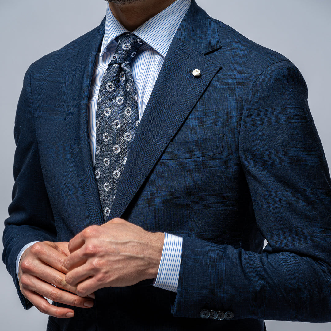 Classic One Pleated Suit NAVY