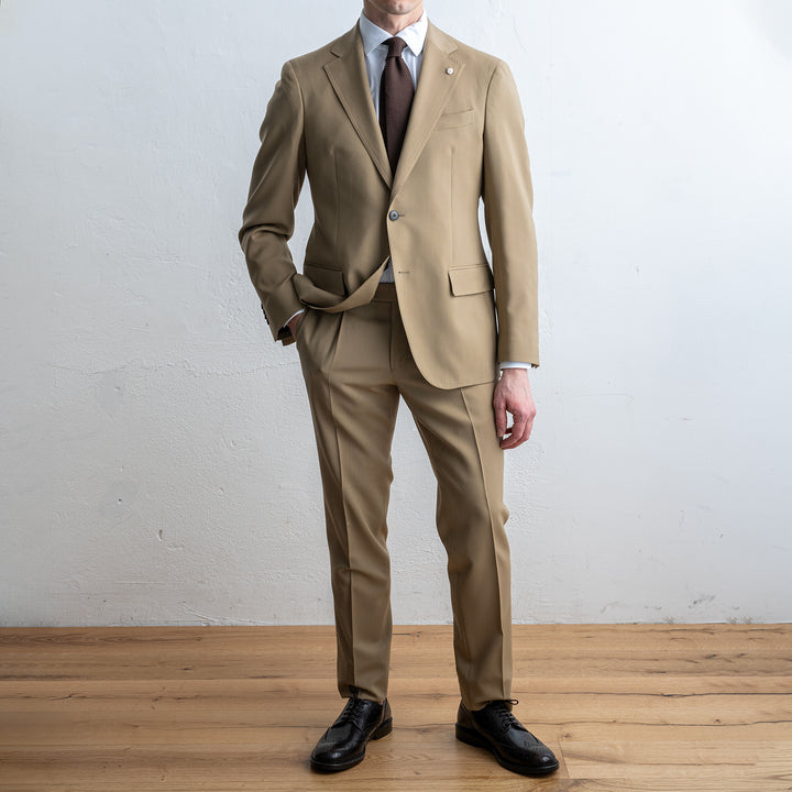 Luxury Wool Suit Beige