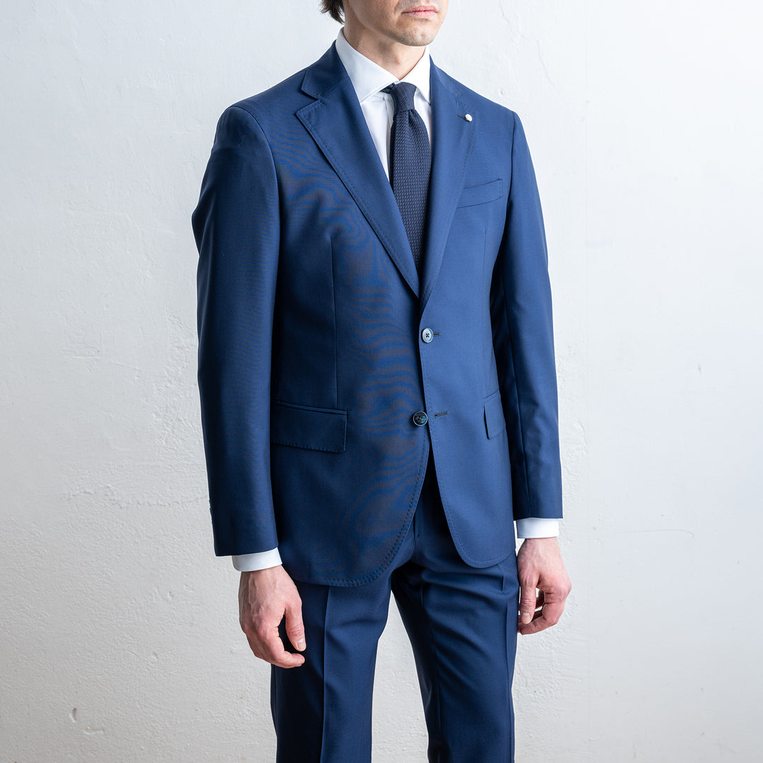 Unlined Jacket One Pleated Suit NAVY