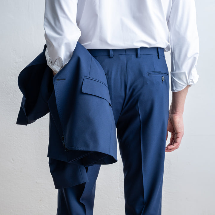 Unlined Jacket One Pleated Suit NAVY