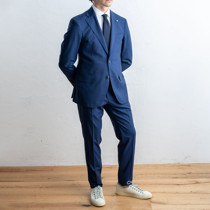 Unlined Jacket One Pleated Suit NAVY