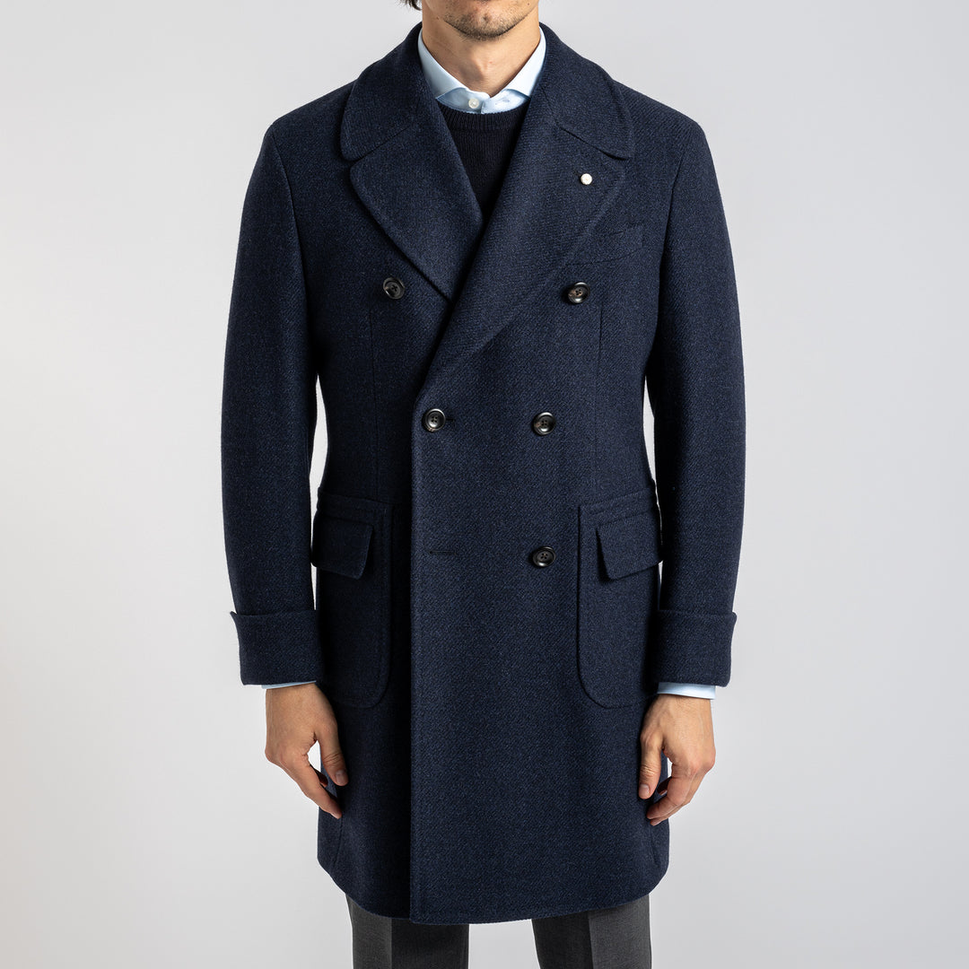 Double Breasted Overcoat Navy