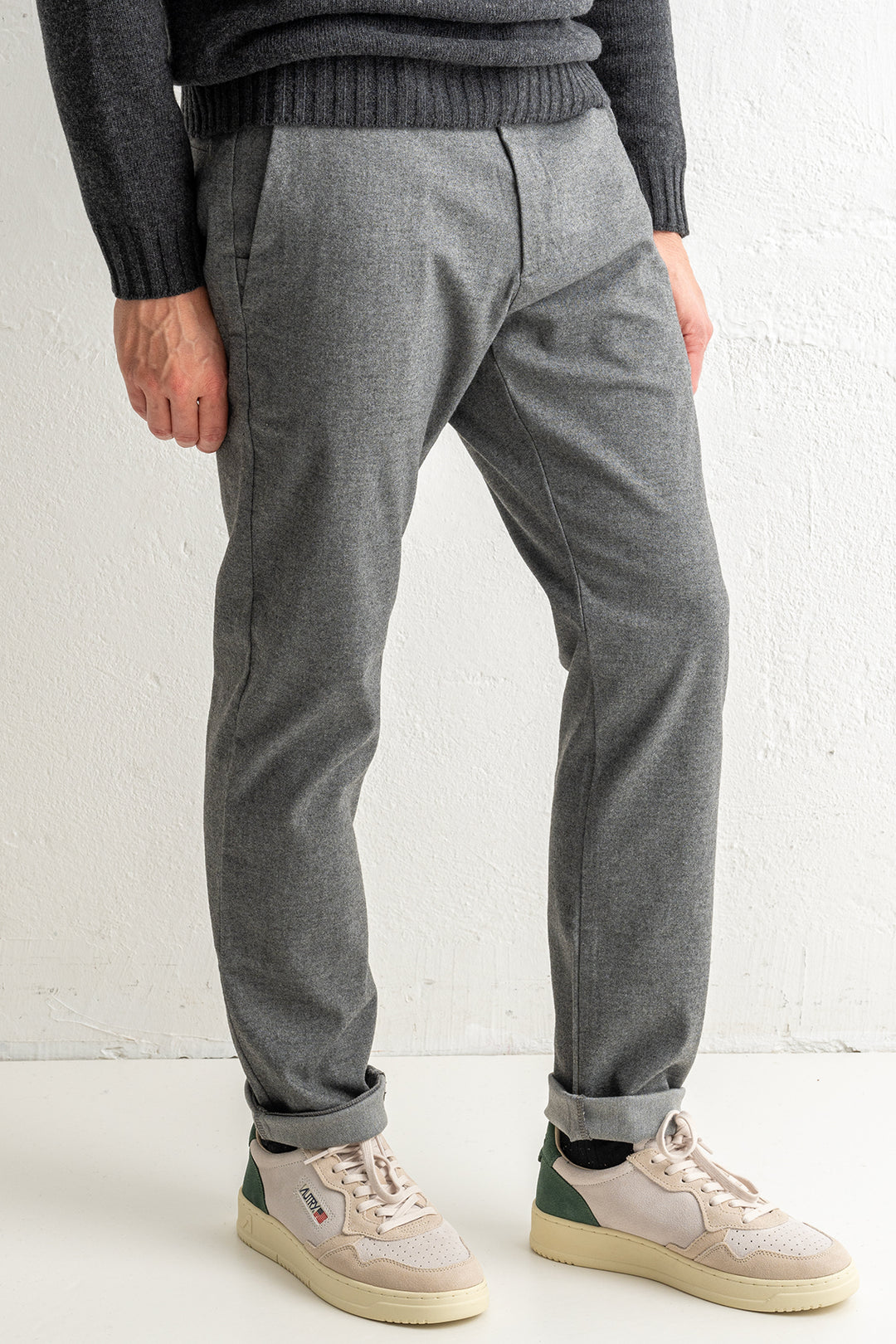 Theo 1067 Melange Trouser DARK GREY