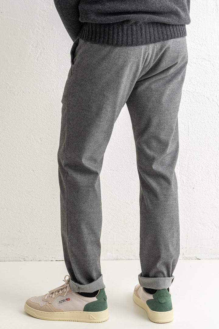 Theo 1067 Melange Trouser DARK GREY