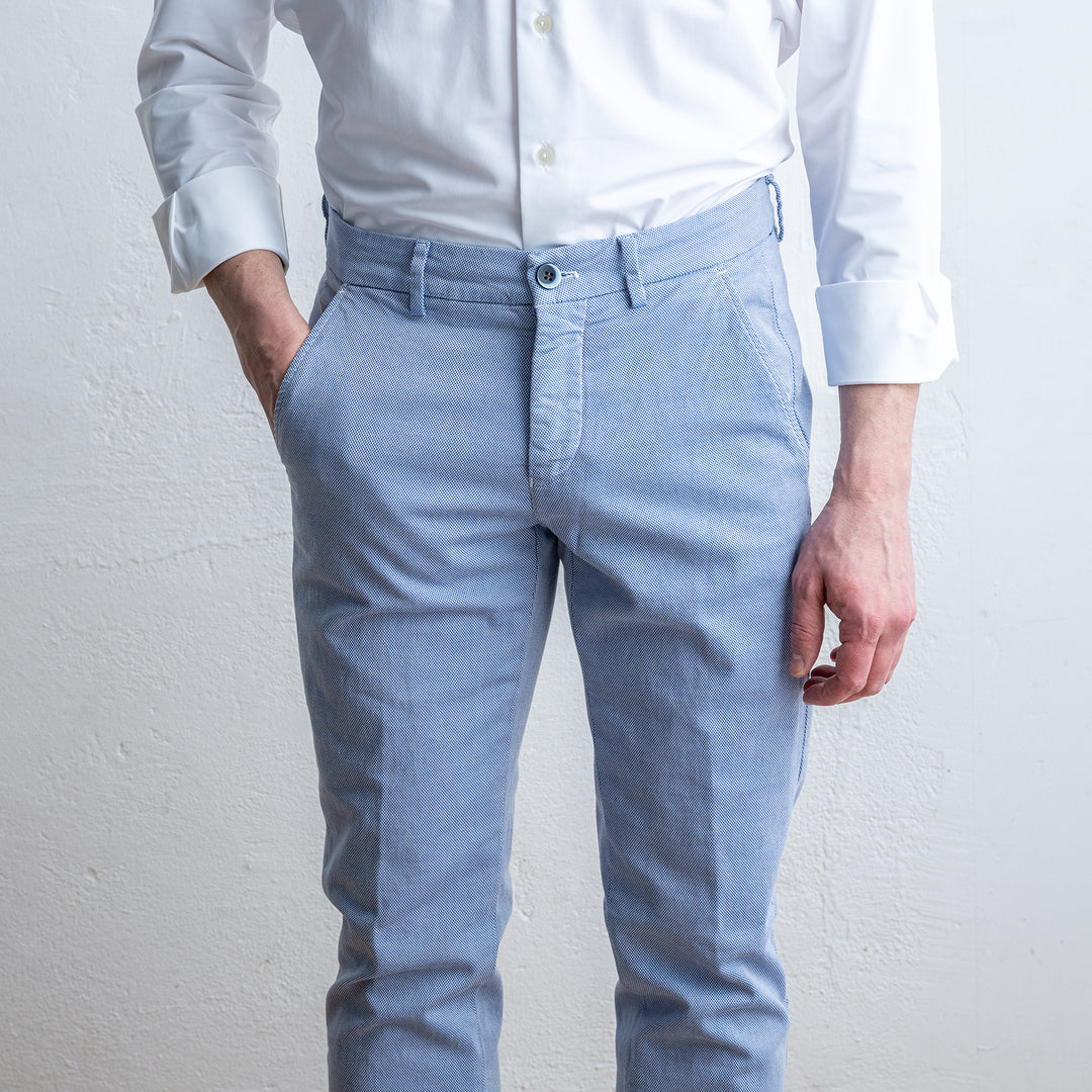 Torino Style Pique Fabric Multi LIGHT BLUE