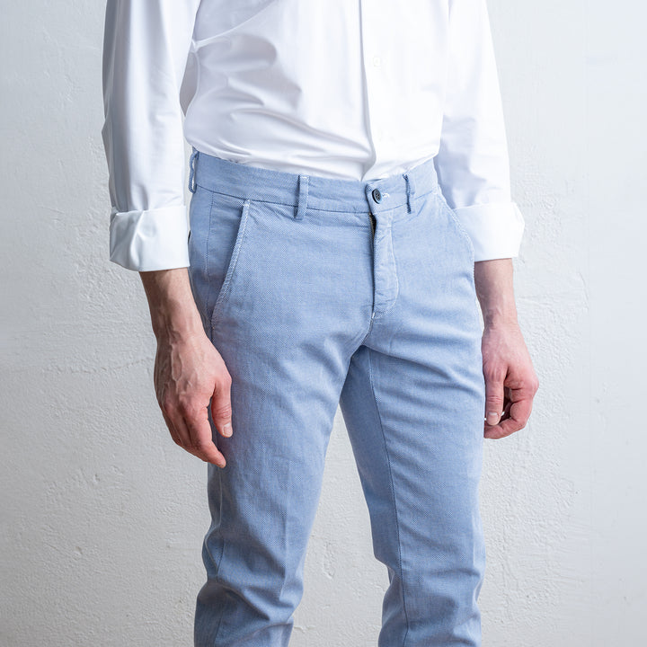 Torino Style Pique Fabric Multi LIGHT BLUE