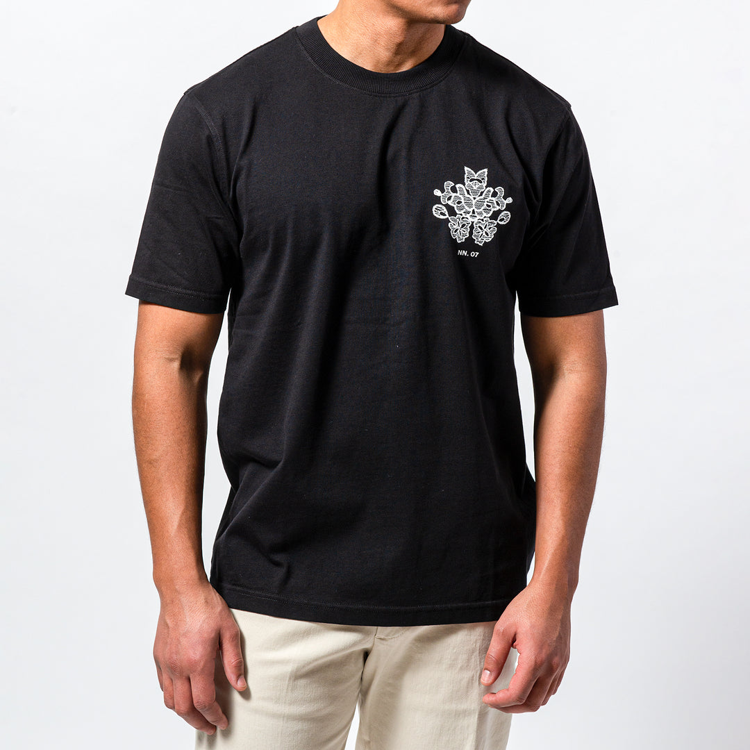 Adam print Tee 3209 BLACK