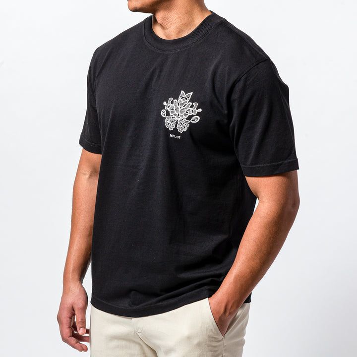 Adam print Tee 3209 BLACK