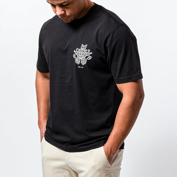 Adam print Tee 3209 BLACK