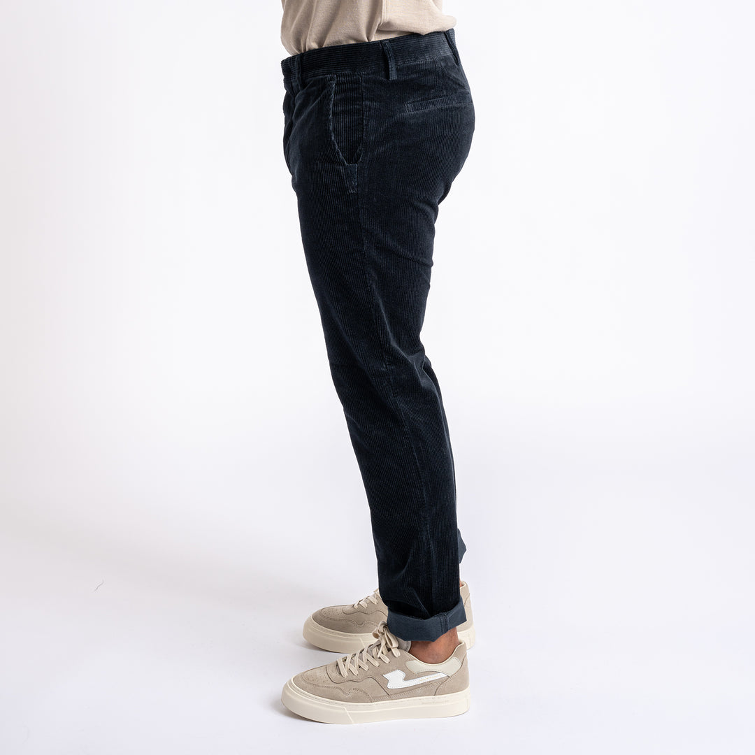 Theo Organic Trousers Navy Blue