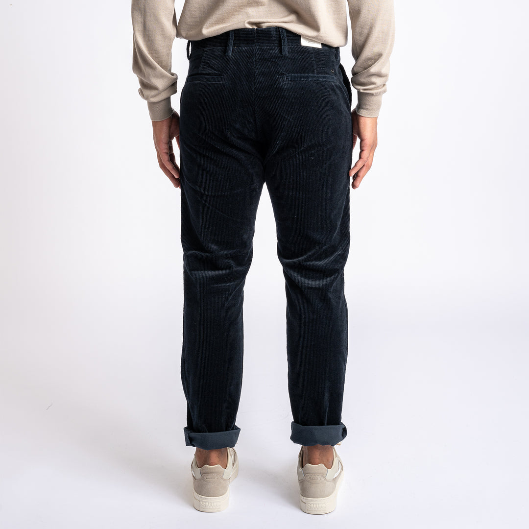 Theo Organic Trousers Navy Blue