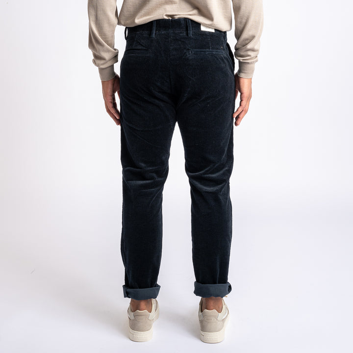 Theo Organic Trousers Navy Blue