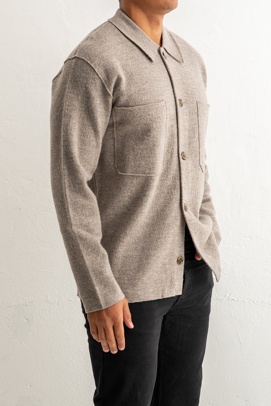 Jonas 6398 Wool Overshirt Khaki Beige