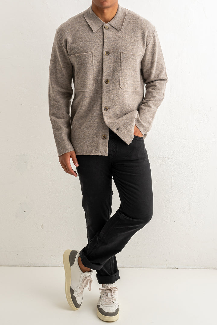 Jonas 6398 Wool Overshirt Khaki Beige