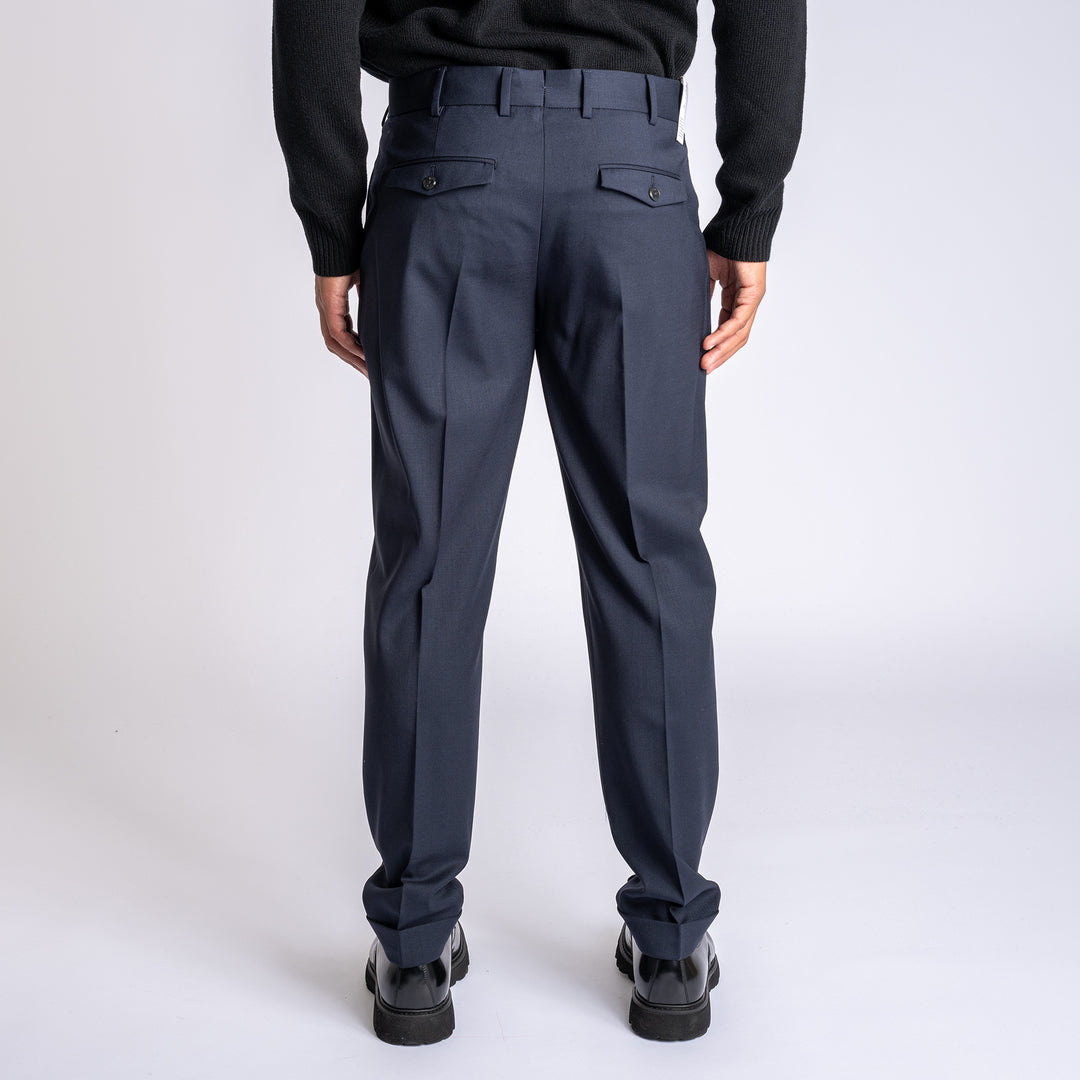 Rebel Wool Stretch Trouser Navy