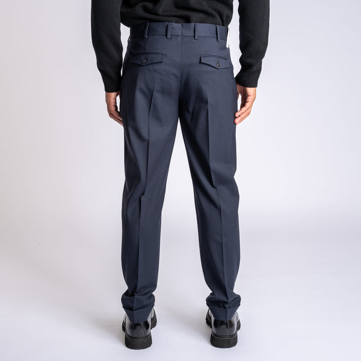 Rebel Wool Stretch Trouser Navy