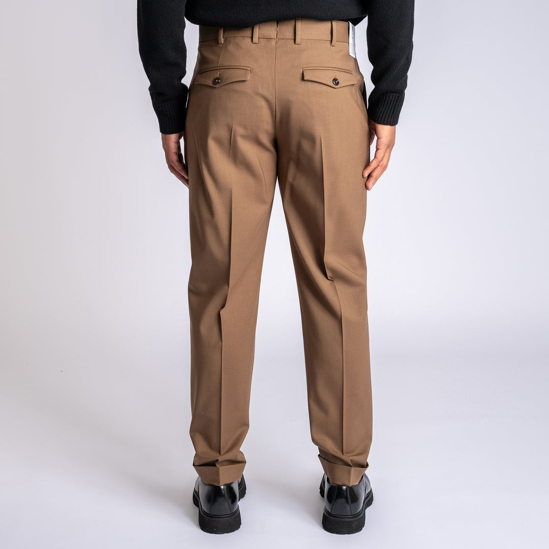 Rebel Wool Stretch Trouser Brown