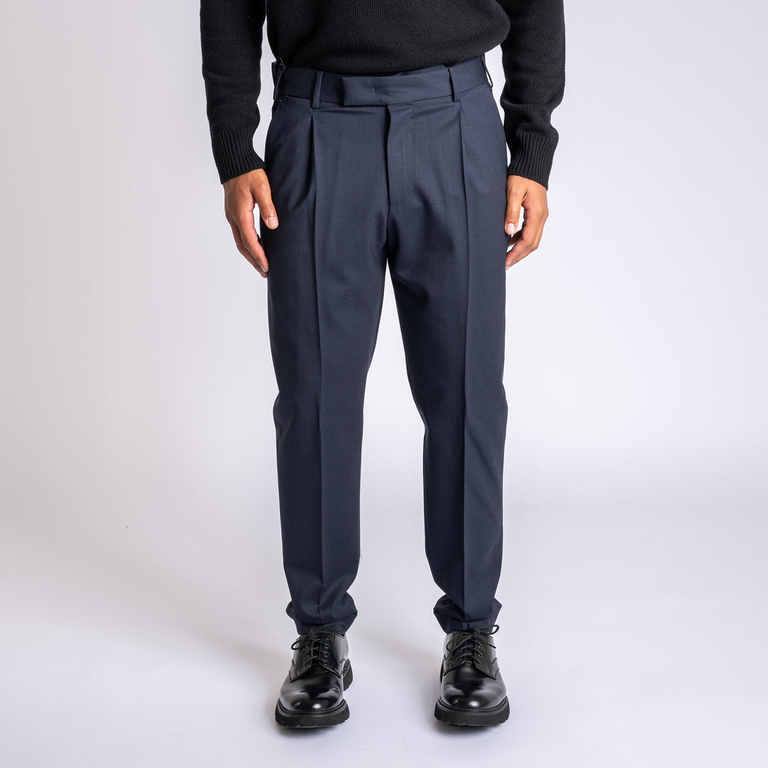 Rebel Wool Stretch Trouser Navy