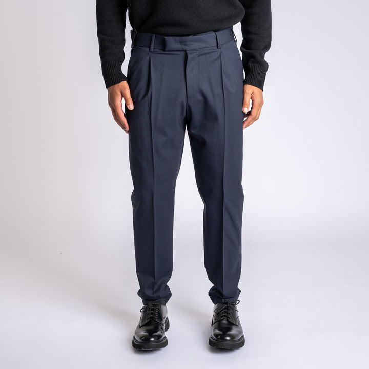 Rebel Wool Stretch Trouser Navy