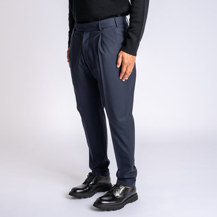 Rebel Wool Stretch Trouser Navy