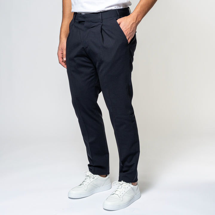 Master One Pleat Trouser Navy