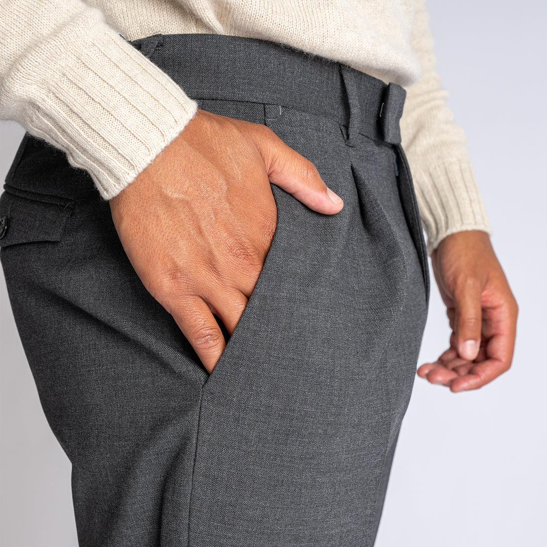 Rebel Wool Stretch Trouser Antracite