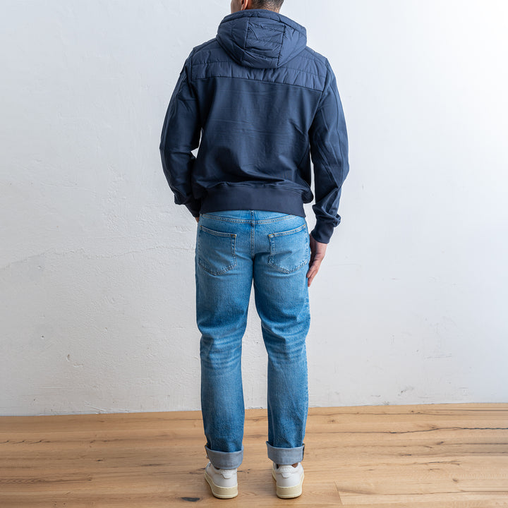 Ivor Nylon Fleece Jacket Blue Navy