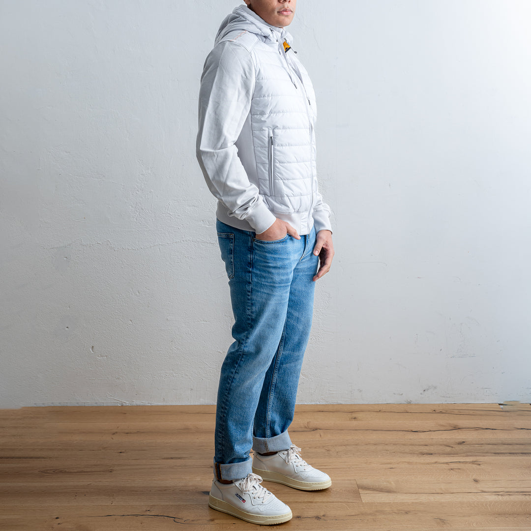 Ivor Nylon Fleece Jacket Ghiaccio