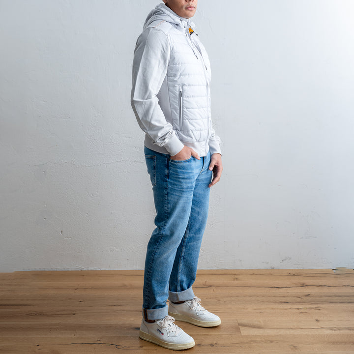 Ivor Nylon Fleece Jacket Ghiaccio
