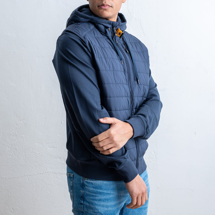 Ivor Nylon Fleece Jacket Blue Navy