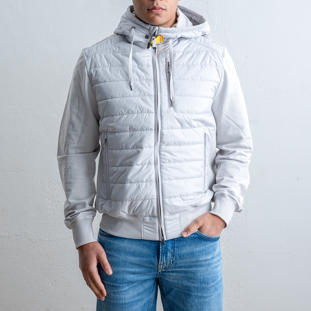 Ivor Nylon Fleece Jacket Ghiaccio
