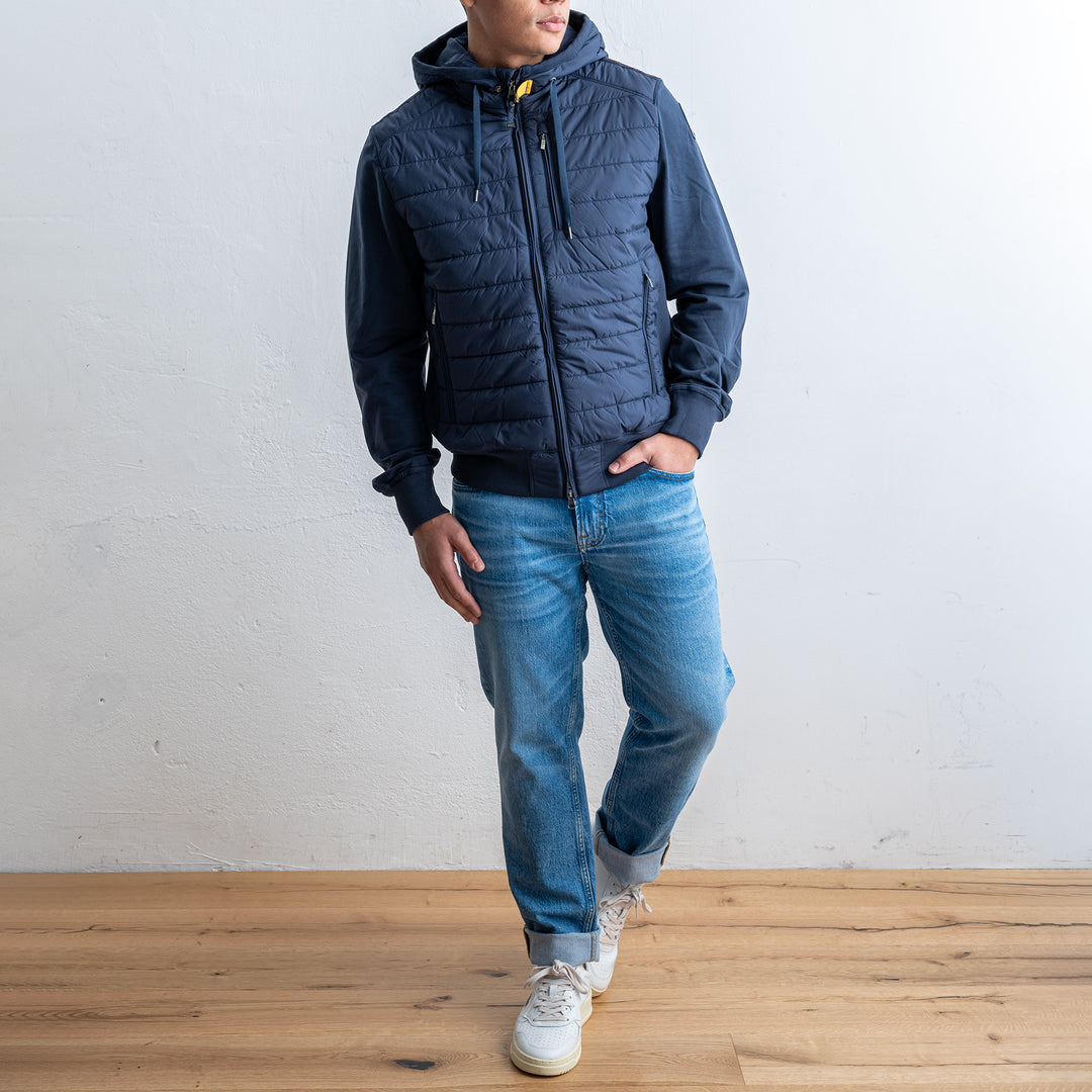 Ivor Nylon Fleece Jacket Blue Navy