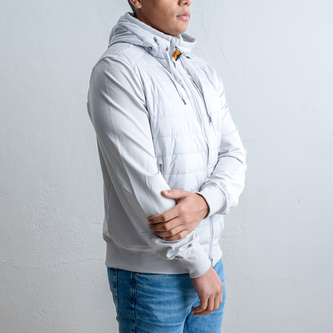 Ivor Nylon Fleece Jacket Ghiaccio