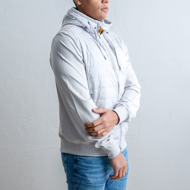 Ivor Nylon Fleece Jacket Ghiaccio
