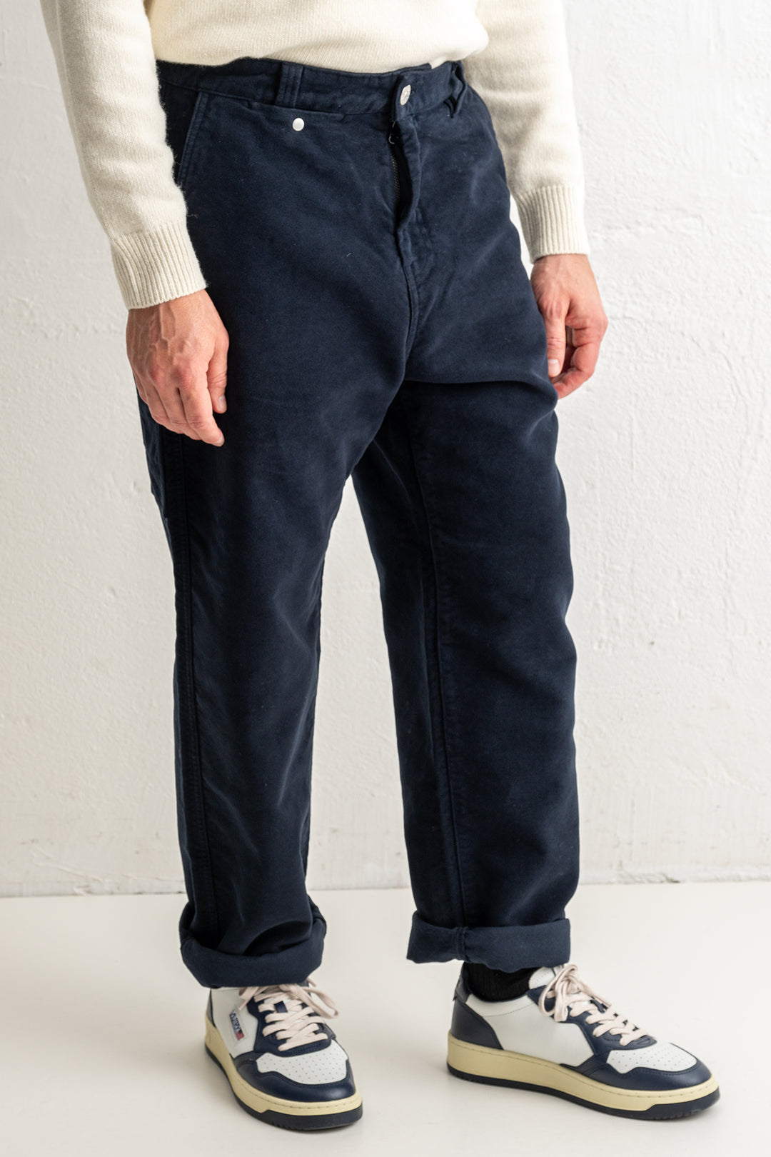 Cotton Moleskin-TC Organic Cotton Trouser 3100023 Navy Blue