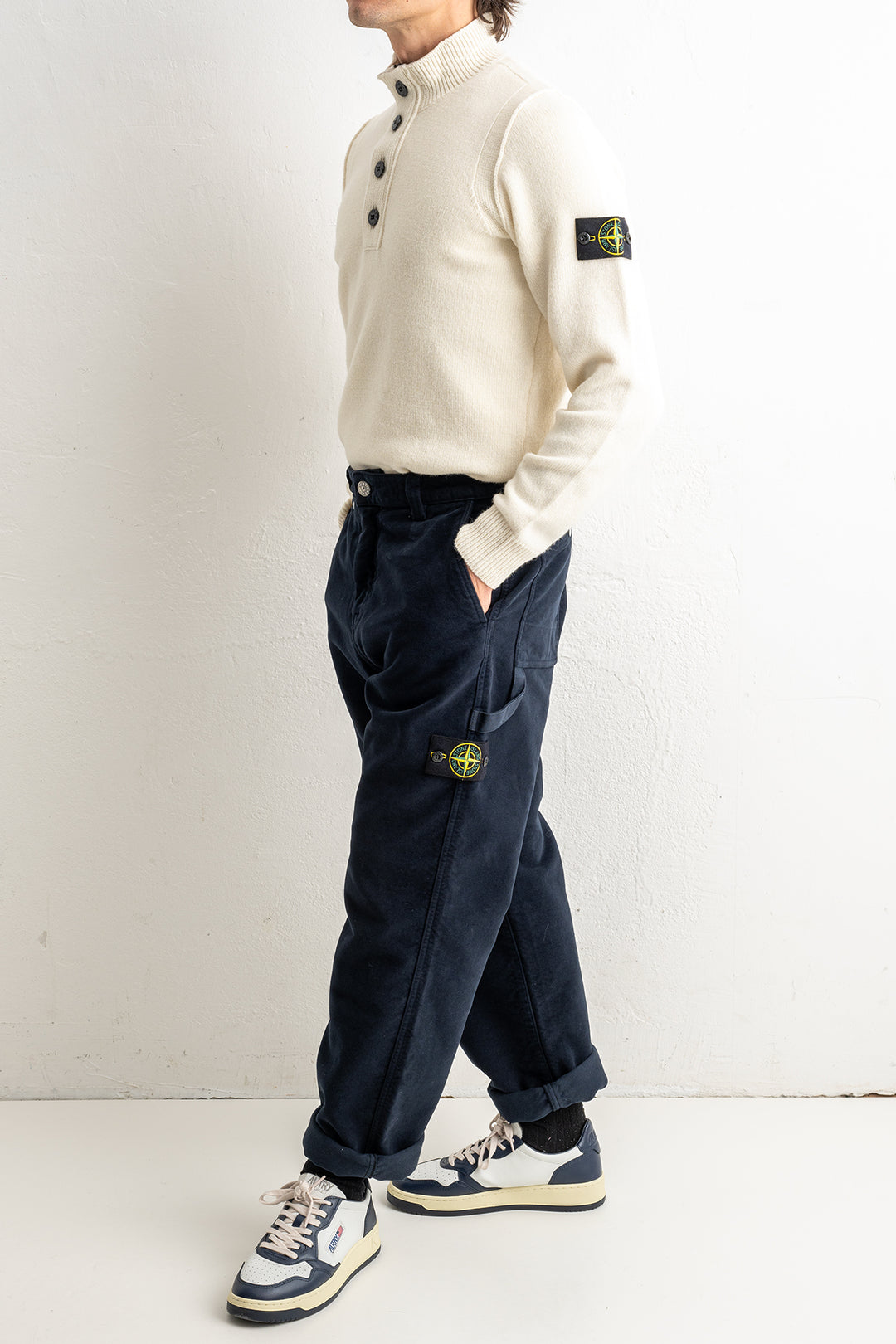 Cotton Moleskin-TC Organic Cotton Trouser 3100023 Navy Blue