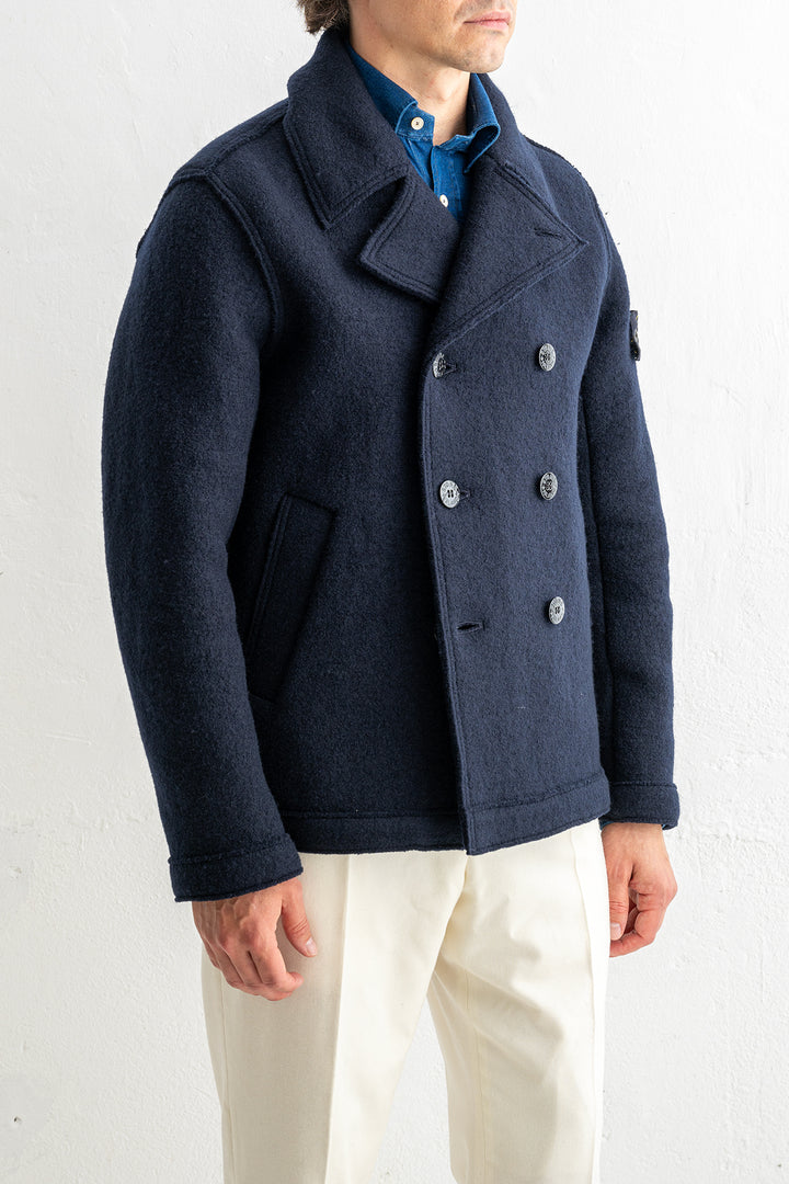 Felted RWS Wool Peacoat 5100059 Navy Blue