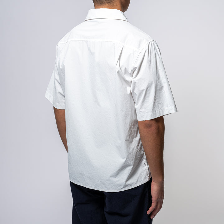 Short Cotton Overshirt WHITE
