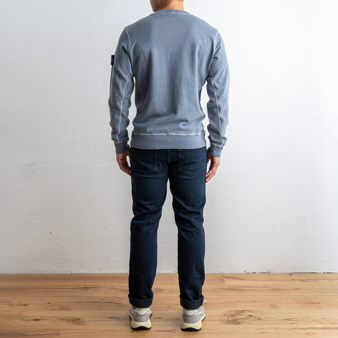 Washed Cotton Sweatshirt Blue