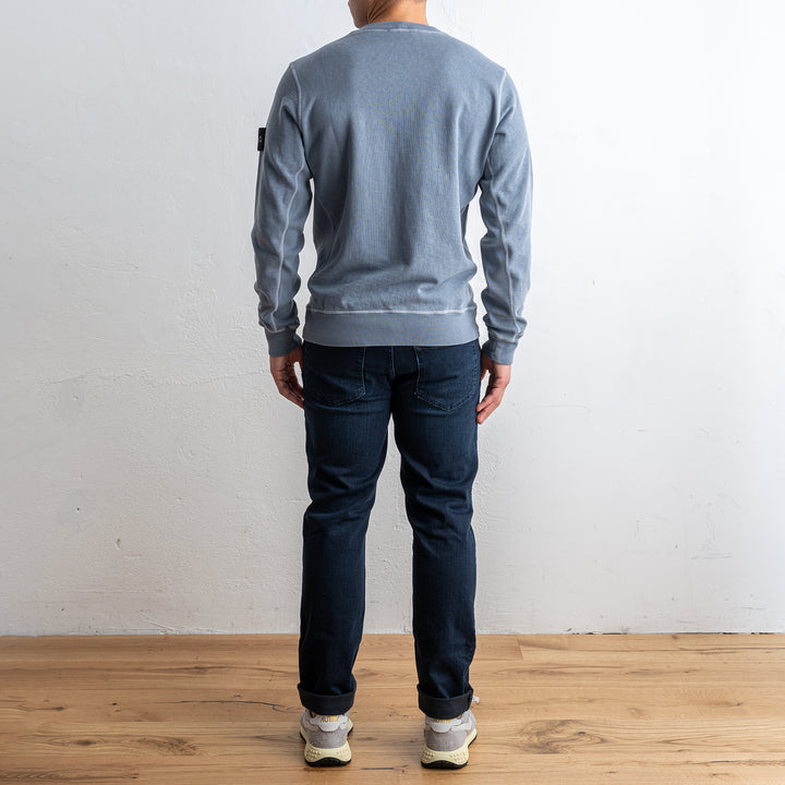 Washed Cotton Sweatshirt Blue