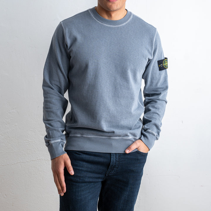 Washed Cotton Sweatshirt Blue