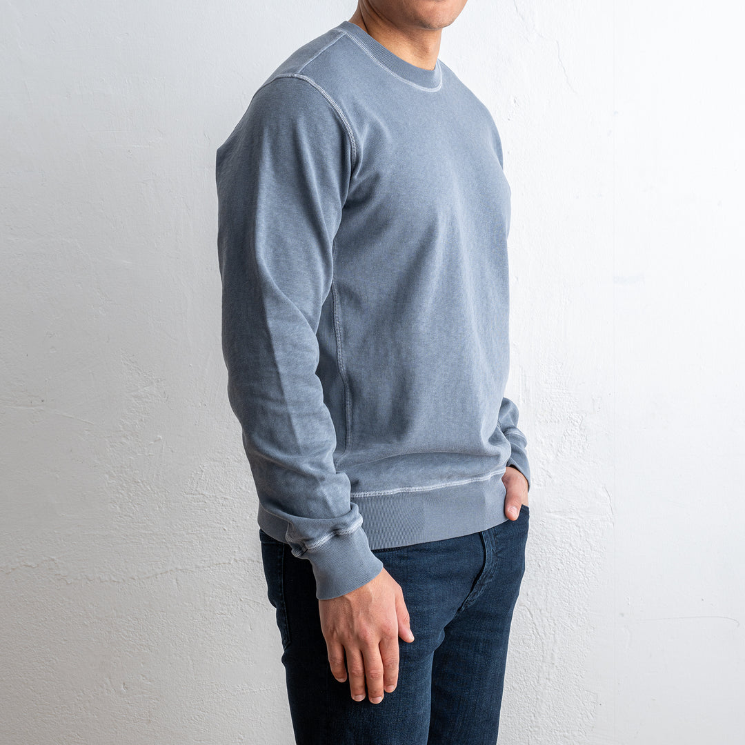 Washed Cotton Sweatshirt Blue