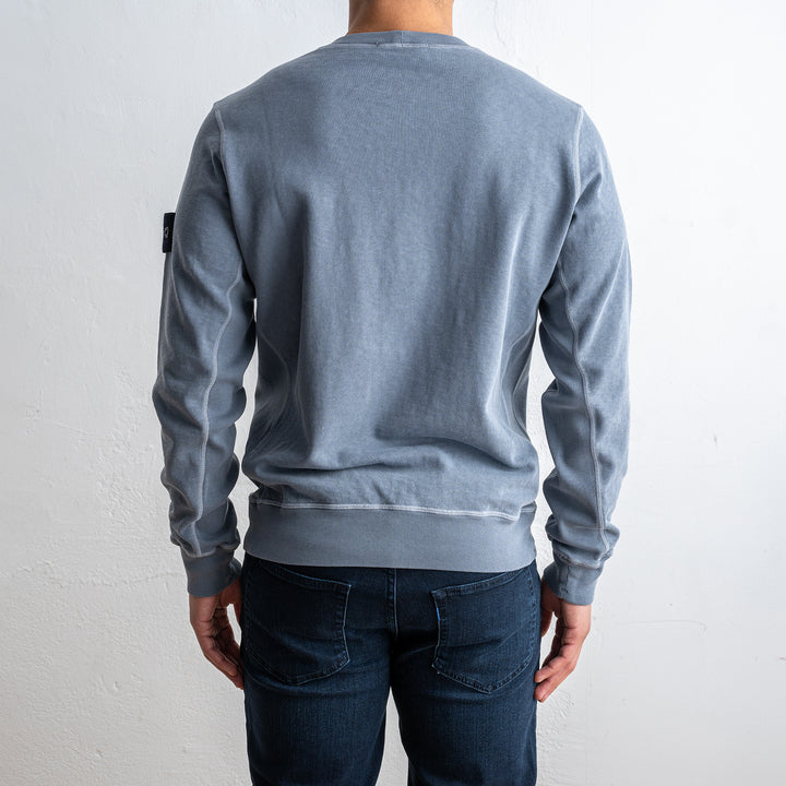 Washed Cotton Sweatshirt Blue