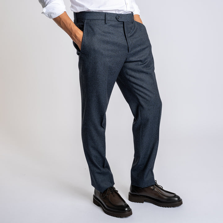 Wool Flanell Suit Navy