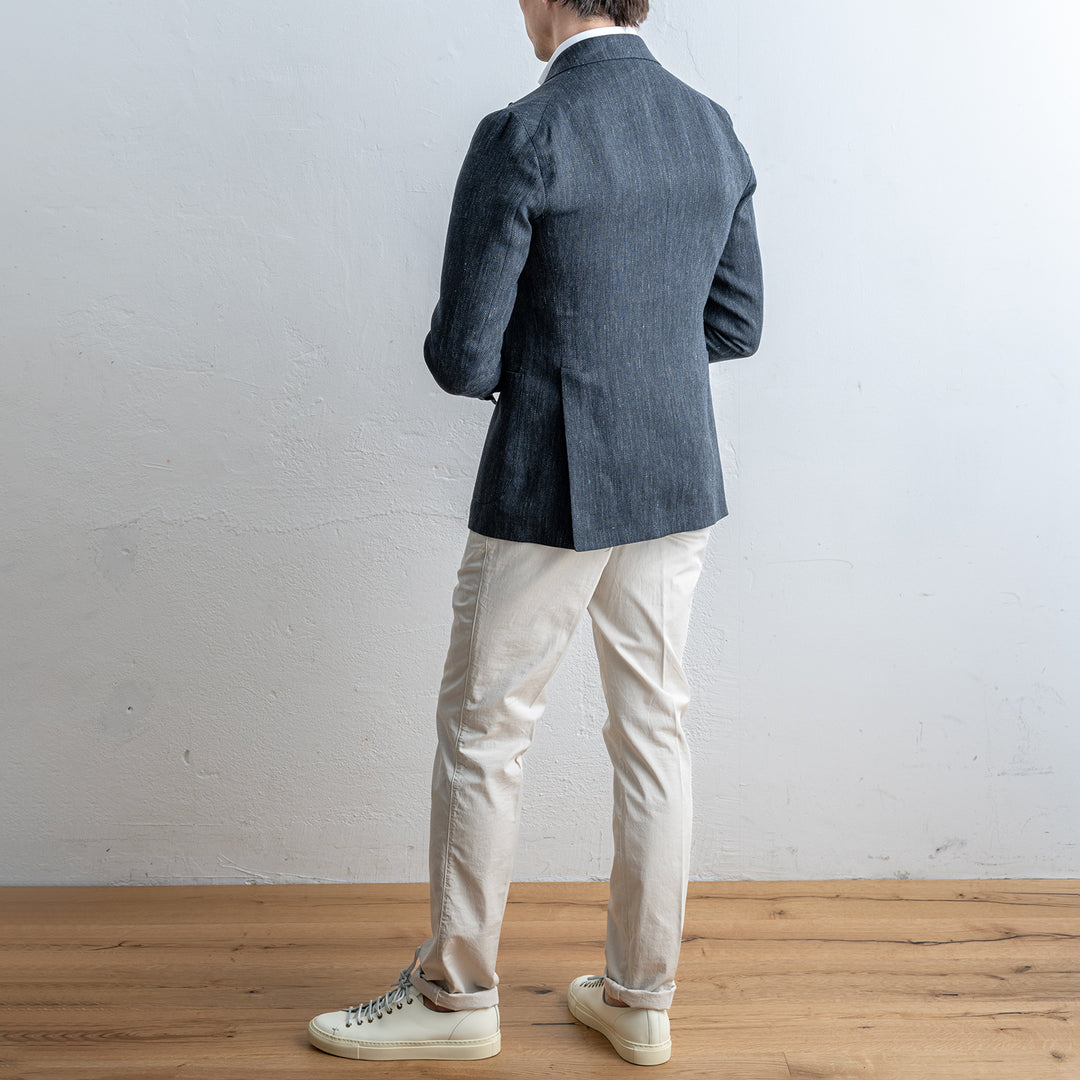 Montecarlo Db Linen Wool Blazer Black