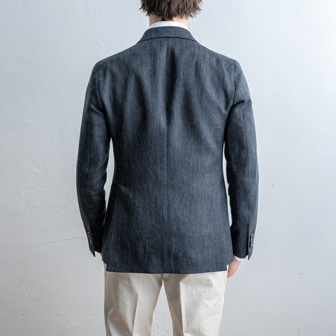 Montecarlo Db Linen Wool Blazer Black