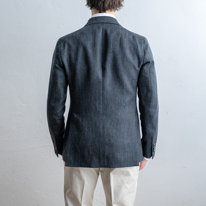 Montecarlo Db Linen Wool Blazer Black